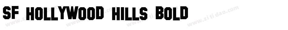 SF Hollywood Hills Bold字体转换